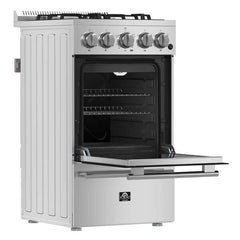 Forno 20" Lamazze Gas Range with 4 Burners and 21,200 BTUs in Stainless Steel - FFSGS6265-20 - The Home Selection