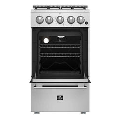 Forno 20" Lamazze Gas Range with 4 Burners and 21,200 BTUs in Stainless Steel - FFSGS6265-20 - The Home Selection