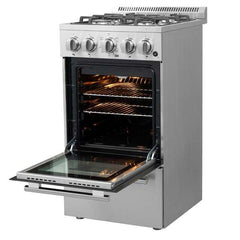Forno 20" Lamazze Gas Range with 4 Burners and 21,200 BTUs in Stainless Steel - FFSGS6265-20 - The Home Selection