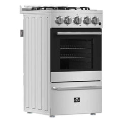 Forno 20" Lamazze Gas Range with 4 Burners and 21,200 BTUs in Stainless Steel - FFSGS6265-20 - The Home Selection