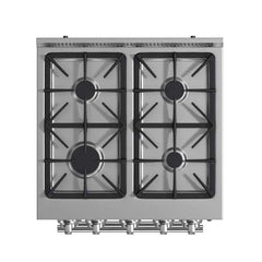 Forno 24" Breno Gas Range with 4 Burners and 38,000 BTUs in Stainless Steel - FFSGS6272-24 - The Home Selection