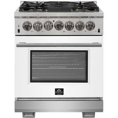 Forno 30" Capriasca Dual Fuel Range with 240v Electric Oven - 5 Burners, Convection Oven and 100,000 BTUs - FFSGS6187-30 - The Home Selection