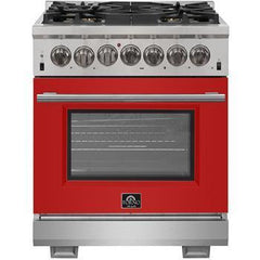 Forno 30" Capriasca Dual Fuel Range with 240v Electric Oven - 5 Burners, Convection Oven and 100,000 BTUs - FFSGS6187-30 - The Home Selection