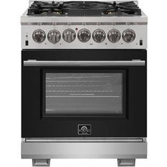 Forno 30" Capriasca Dual Fuel Range with 240v Electric Oven - 5 Burners, Convection Oven and 100,000 BTUs - FFSGS6187-30 - The Home Selection