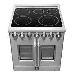 Forno 30" Freestanding French Door Electric Range with 5 Elements, FFSEL6955-30 - The Home Selection