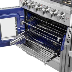 Forno 30-Inch Capriasca Gas Range with 5 Gas Burners, 100,000 BTUs, and French Door Gas Oven in Stainless Steel (FFSGS6460-30) - The Home Selection