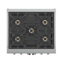 Forno 30-Inch Capriasca Gas Range with 5 Gas Burners, 100,000 BTUs, and French Door Gas Oven in Stainless Steel (FFSGS6460-30) - The Home Selection