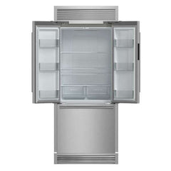 Forno 30-Inch French Door Built-In Refrigerator with 17.5 Cu Ft and Ice Maker in Stainless Steel with 4” Decorative Grill (FFFFD1974-35SG) - The Home Selection