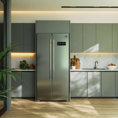 Forno 33" Built-In Refrigerator - Side-by-Side Doors - 15.6 cu.ft in Stainless Steel - FFRBI1805-33SB - The Home Selection