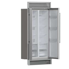 Forno 33" Built-In Refrigerator - Side-by-Side Doors - 15.6 cu.ft in Stainless Steel w Grille - FFRBI1805-37SG - The Home Selection