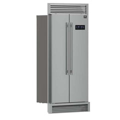 Forno 33" Built-In Refrigerator - Side-by-Side Doors - 15.6 cu.ft in Stainless Steel w Grille - FFRBI1805-37SG - The Home Selection