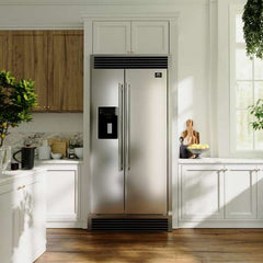 Forno 36" Built-In Side-by-Side 20 cu.ft Refrigerator in Stainless Steel with Water Dispenser and Ice Maker with Grill - FFRBI1844-40SG - The Home Selection
