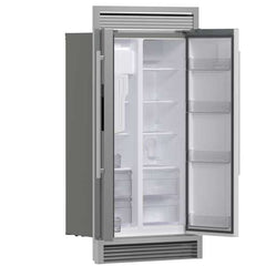 Forno 36" Built-In Side-by-Side 20 cu.ft Refrigerator in Stainless Steel with Water Dispenser and Ice Maker with Grill - FFRBI1844-40SG - The Home Selection