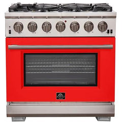 Forno 36" Capriasca Gas Range with 6 Burners, Convection Oven and 120,000 BTUs - FFSGS6260-36 - The Home Selection