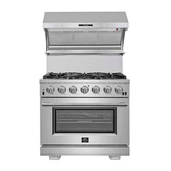 Forno 36" Capriasca Gas Range with 6 Burners, Convection Oven and 120,000 BTUs - FFSGS6260-36 - The Home Selection