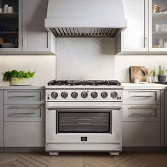Forno 36" Capriasca Gas Range with 6 Burners, Convection Oven and 120,000 BTUs - FFSGS6260-36 - The Home Selection