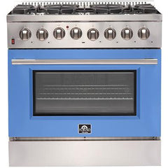 Forno 36" Galiano Gas Range with 240v Electric Oven - 6 Burners and Convection Oven - FFSGS6156-36 - The Home Selection