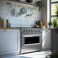 Forno 36" Galiano Gas Range with 6 Burners - FFSGS6244-36 - The Home Selection