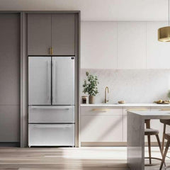 Forno 36 in. 19 cu.ft. French Door Refrigerator in Stainless Steel - FFRBI1820-36SB - The Home Selection