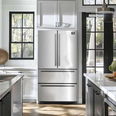 Forno 36 in. 19 cu.ft. French Door Refrigerator in Stainless Steel - FFRBI1820-36SB - The Home Selection