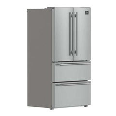Forno 36 in. 19 cu.ft. French Door Refrigerator in Stainless Steel - FFRBI1820-36SB - The Home Selection