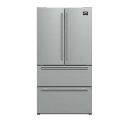 Forno 36 in. 19 cu.ft. French Door Refrigerator in Stainless Steel - FFRBI1820-36SB - The Home Selection