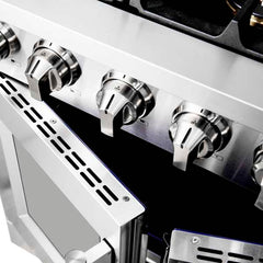 Forno 36-Inch Capriasca Gas Range with 6 Burners, 120,000 BTUs, & French Door Gas Oven in Stainless Steel - FFSGS6460-36 - The Home Selection