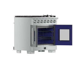 Forno 36-Inch Capriasca Gas Range with 6 Burners, 120,000 BTUs, & French Door Gas Oven in Stainless Steel - FFSGS6460-36 - The Home Selection