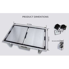Forno 44" Ceiling Range Hood in Stainless Steel with 1200 CFM Motor - FRHRE5312-44 - The Home Selection