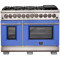 Forno 48" Capriasca Dual Fuel Range with 240v Electric Oven - 8 Burners, Griddle, and 160,000 BTUs - FFSGS6187-48 - The Home Selection
