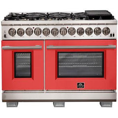 Forno 48" Capriasca Dual Fuel Range with 240v Electric Oven - 8 Burners, Griddle, and 160,000 BTUs - FFSGS6187-48 - The Home Selection