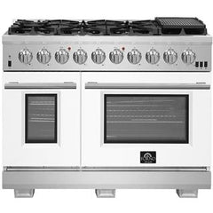 Forno 48" Capriasca Gas Range with 8 Burners, Griddle and 160,000 BTUs - FFSGS6260-48 - The Home Selection