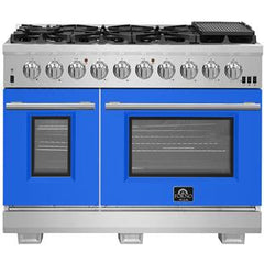Forno 48" Capriasca Gas Range with 8 Burners, Griddle and 160,000 BTUs - FFSGS6260-48 - The Home Selection