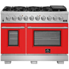 Forno 48" Capriasca Gas Range with 8 Burners, Griddle and 160,000 BTUs - FFSGS6260-48 - The Home Selection