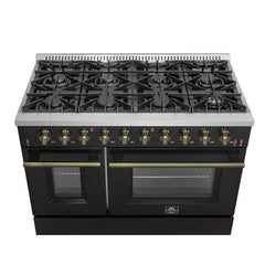 Forno 48" Galiano Gas Range with 8 Burners, Griddle, and Double Oven - FFSGS6244-48 - The Home Selection