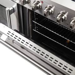 Forno 48-Inch Galiano Gas Range with 8 Gas Burners, 107,000 BTUs, & French Door Gas Oven in Stainless Steel - FFSGS6444-48 - The Home Selection