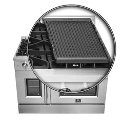 Forno 48-Inch Galiano Gas Range with 8 Gas Burners, 107,000 BTUs, & French Door Gas Oven in Stainless Steel - FFSGS6444-48 - The Home Selection