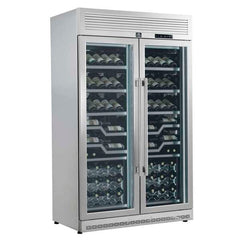 FORNO Abruzzo 48-Inch Dual Zone Wine Cellar, 102 Bottles, 24 cu. ft., Clear Acrylic Holders & Stainless Trim Shelves - FWCDR6611-48S - The Home Selection