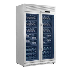 FORNO Abruzzo 48-Inch Dual Zones Wine Cellar, 102 Bottles, 24 cu. ft., Green Acrylic Holders & Black Shelves - FWCDR6610-48S - The Home Selection