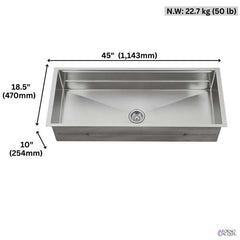FORNO ACQUA 45 in. Undermount 3-Level Workstation MultiSINK with Custom-Fit Accessories - JUXN70 - The Home Selection