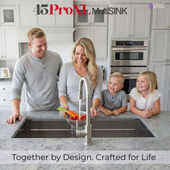 FORNO ACQUA 45 in. Undermount 3-Level Workstation MultiSINK with Custom-Fit Accessories - JUXN70 - The Home Selection