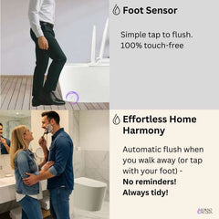 FORNO ACQUA Luxurious Smart Toilet – Smart Toilet Auto Flush, Foot Sensor - CSTS00 - The Home Selection