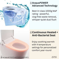 FORNO ACQUA Luxurious Super Smart Toilet – Elite Smart Bidet Toilet Heated Seat - CSTE01 - The Home Selection