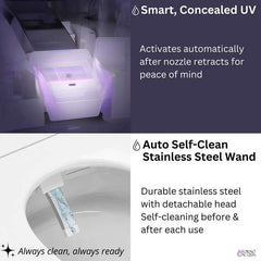 FORNO ACQUA Luxurious Super Smart Toilet – Elite Smart Bidet Toilet Heated Seat - CSTE01 - The Home Selection