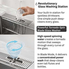 FORNO ACQUA MultiSINK Kit with Integrated Waterfall Rinsing and Glass Washing Station - D-WP31 - The Home Selection