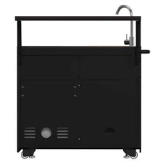 Forno All'Aperto 62,600 BTU BBQ with 3 Stainless-Steel Burners & Infrared Burners & Sink Module with Black Sintered Stone Countertops, Bar & Beverage Center - FODKT2582BLK - The Home Selection