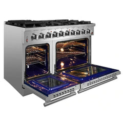 FORNO® Alta Qualita 48" Stainless Steel Pro Style Gas Range - FFSGS6239-48 - The Home Selection