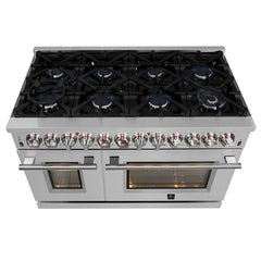 FORNO® Alta Qualita 48" Stainless Steel Pro Style Gas Range - FFSGS6239-48 - The Home Selection