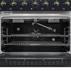 Forno Antico 36-Inch Freestanding Gas Range, Antique Brass Design, 6 Burners, Convection Oven, Energy Efficient - FFSGS6219-36 - The Home Selection