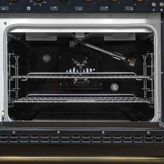 Forno Antico 48-Inch Freestanding Gas Range, Antique Brass Design, 8 Burners, Griddle, Double Ovens, Energy Efficient - FFSGS6219-48 - The Home Selection